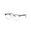 Ray Ban Eyeglasses Unisex Hawkeye Optics - Grey On Transparent Frame Clear Lenses Polarized 50-21 In Grey On Transparent