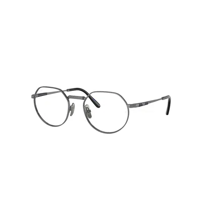 Ray Ban Jack Ii Titanium Optics Eyeglasses Gunmetal Frame Clear Lenses Polarized 51-20