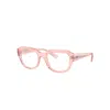 Ray Ban Leonid Optics Bio-based Eyeglasses Transparent Pink Frame Demo Lens Lenses Polarized 54-20 In Transparent Pink