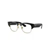 Ray Ban Mega Clubmaster Sonnenbrillen Schwarz Fassung Blau Glas 50-21 In Black