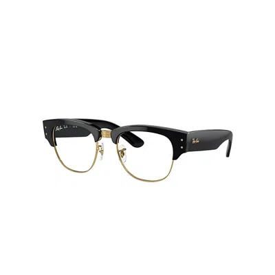 RAY BAN EYEGLASSES UNISEX MEGA CLUBMASTER OPTICS - BLACK FRAME CLEAR LENSES POLARIZED 50-21