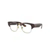 Ray Ban Eyeglasses Unisex Mega Clubmaster Optics - Tortoise Frame Demo Lens Lenses Polarized 50-21 In Tortoise