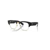 Ray Ban Eyeglasses Unisex Mega Clubmaster Optics Liteforce - Sand Black Frame Clear Lenses Polarized 50-21 In Sand Black