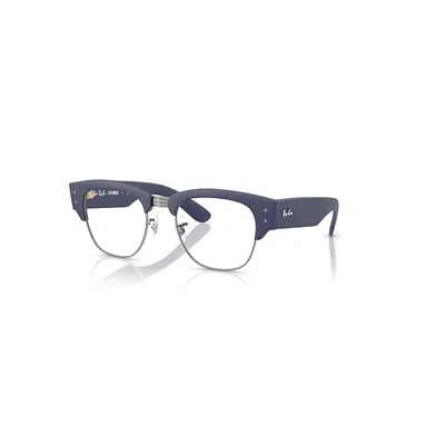 Ray Ban Mega Clubmaster Optics Liteforce  Sand Blau Fassung Klar Glas Polarisiert 52-21