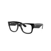 Ray Ban Eyeglasses Unisex Mega Wayfarer Optics - Black Frame Clear Lenses Polarized 51-21 In Black