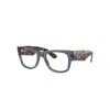 Ray Ban Mega Wayfarer Optics  Gelb & Blau Havana Fassung Klar Glas Polarisiert 51-21 In Yellow & Blue Havana