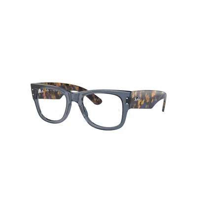 Ray Ban Mega Wayfarer Optics  Gelb & Blau Havana Fassung Klar Glas Polarisiert 51-21 In Yellow & Blue Havana
