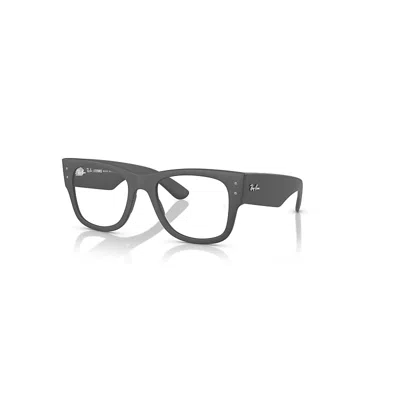 Ray Ban Eyeglasses Unisex Mega Wayfarer Optics Liteforce - Sand Grey Frame Clear Lenses Polarized 50-21 In Sand Grau