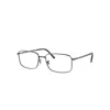 Ray Ban Eyeglasses Unisex Rb3717 Optics - Gunmetal Frame Clear Lenses Polarized 54-18 In Gunmetal