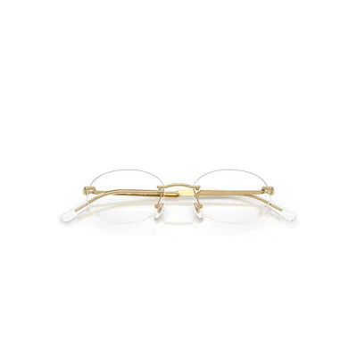 Ray Ban Rb3767v Optics Eyeglasses Arista Gold Frame Clear Lenses Polarized 52-18