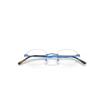 Ray Ban Rb3767v Optics Eyeglasses Light Blue Frame Clear Lenses Polarized 50-18