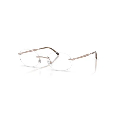 Ray Ban Eyeglasses Unisex Rb3767v Optics - Light Pink Frame Clear Lenses Polarized 50-18