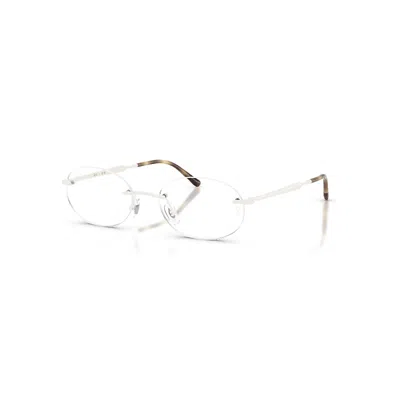 Ray Ban Eyeglasses Unisex Rb3767v Optics - White Frame Clear Lenses Polarized 50-18