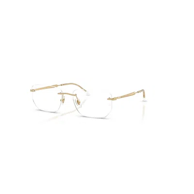 Ray Ban Eyeglasses Unisex Rb3768v Optics - Arista Gold Frame Clear Lenses Polarized 56-17