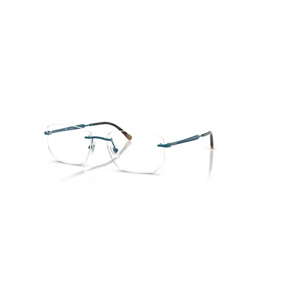 Ray Ban Eyeglasses Unisex Rb3768v Optics - Blue Frame Clear Lenses Polarized 54-17