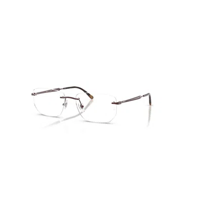 Ray Ban Eyeglasses Unisex Rb3768v Optics - Bordeaux Frame Clear Lenses Polarized 56-17 In Burgundy
