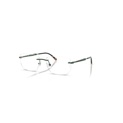 Ray Ban Eyeglasses Unisex Rb3768v Optics - Green Frame Clear Lenses Polarized 54-17