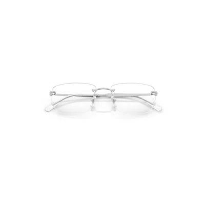 Ray Ban Rb3768v Optics Eyeglasses Silver Frame Clear Lenses Polarized 54-17