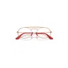 Ray Ban Rb3775vm Optics Scuderia Ferrari Collection Eyeglasses Matte Rose Gold Frame Clear Lenses Polarized 
