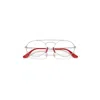 Ray Ban Rb3775vm Optics Scuderia Ferrari Collection Eyeglasses Silver Frame Clear Lenses Polarized 51-20 In Silver