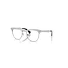 Ray Ban Rb4443vm Optics Scuderia Ferrari Collection Eyeglasses Brushed Silver Frame Clear Lenses Polarized 5 In Brushed Silver