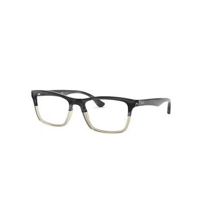 Ray Ban Eyeglasses Unisex Rb5279 Optics - Grey Horn Frame Clear Lenses Polarized 57-18