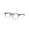 Ray Ban Rb5417 Optics  Braun Gestreift & Rot Fassung Klar Glas Polarisiert 50-19 In Striped Brown & Red