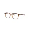 Ray Ban Rb5417 Optics  Braun Gestreift & Gelb Fassung Klar Glas Polarisiert 52-19 In Striped Brown & Yellow