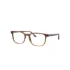 Ray Ban Rb5418 Optics  Braun Gestreift & Grün Fassung Klar Glas Polarisiert 54-19 In Striped Brown & Green