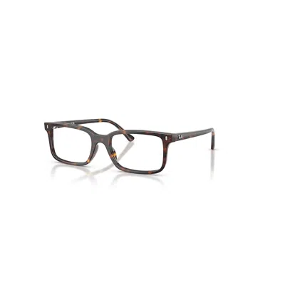 Ray Ban Eyeglasses Unisex Rb5445 Optics - Havana Frame Clear Lenses Polarized 52-19 In Brown