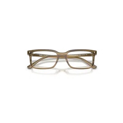 Ray Ban Rb5445 Optics Eyeglasses Striped Green Frame Clear Lenses Polarized 54-19