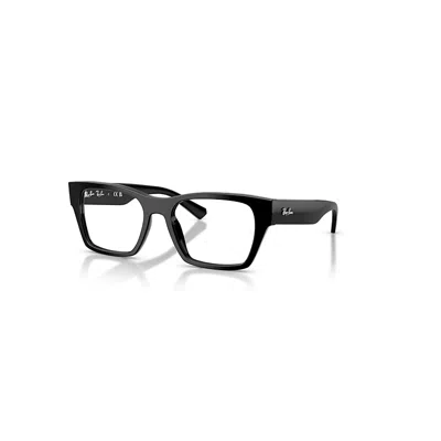 Ray Ban Eyeglasses Unisex Rb5448 Optics - Black Frame Clear Lenses Polarized 55-19