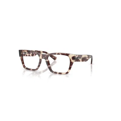 Ray Ban Eyeglasses Unisex Rb5448 Optics - Havana Brown Frame Clear Lenses Polarized 55-19