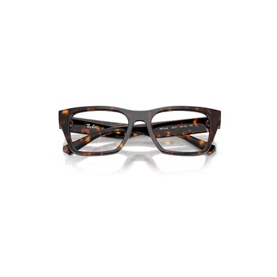 Ray Ban Rb5448 Optics Eyeglasses Havana Frame Clear Lenses Polarized 53-19 In Brown
