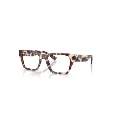 Ray Ban Eyeglasses Unisex Rb5448 Optics - Havana Grey Frame Clear Lenses Polarized 53-19 In Gray