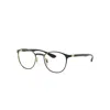 Ray Ban Eyeglasses Unisex Rb6355 Optics - Gold Frame Clear Lenses Polarized 52-20 In Gold