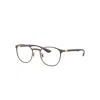 Ray Ban Eyeglasses Unisex Rb6355 Optics - Gold Frame Clear Lenses Polarized 50-20 In Gold