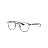 Ray Ban Eyeglasses Unisex Rb6355 Optics - Gunmetal Frame Clear Lenses Polarized 52-20 In Gunmetal