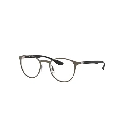 Ray Ban Eyeglasses Unisex Rb6355 Optics - Gunmetal Frame Clear Lenses Polarized 52-20
