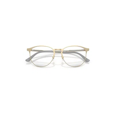 Ray Ban Rb6375 Optics Eyeglasses Pale Gold Frame Clear Lenses Polarized 51-18