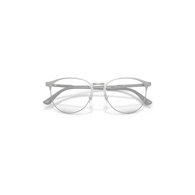 Ray Ban Rb6375 Optics Eyeglasses Silver Frame Clear Lenses Polarized 51-18