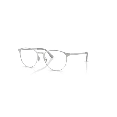 Ray Ban Eyeglasses Unisex Rb6375 Optics - Silver Frame Clear Lenses Polarized 53-18