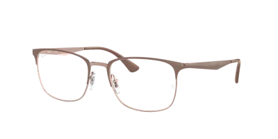 Ray Ban Rb6421 Eyeglasses Light Brown Frame Clear Lenses 52-18