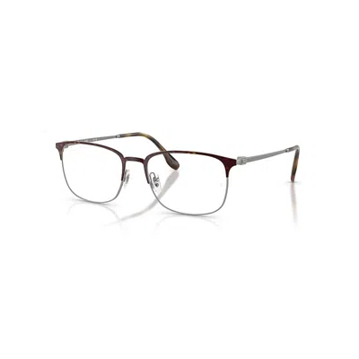 Ray Ban Eyeglasses Unisex Rb6494 Optics - Matte Gunmetal Frame Clear Lenses Polarized 56-18 In Gray