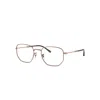 Ray Ban Eyeglasses Unisex Rb6496 Optics - Rose Gold Frame Clear Lenses Polarized 51-20 In Rose Gold