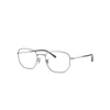 Ray Ban Eyeglasses Unisex Rb6496 Optics - Silver Frame Clear Lenses Polarized 51-20 In Silver
