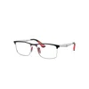 Ray Ban Eyeglasses Unisex Rb6516m Optics Scuderia Ferrari Collection - Silver Frame Demo Lens Lenses Polariz In Silver