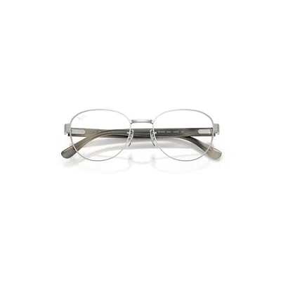 Ray Ban Rb6543 Optics Eyeglasses Havana Grey Frame Clear Lenses Polarized 54-20 In Gray