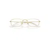 Ray Ban Rb6647 Optics Eyeglasses Arista Gold Frame Clear Lenses Polarized 53-20 In Gold