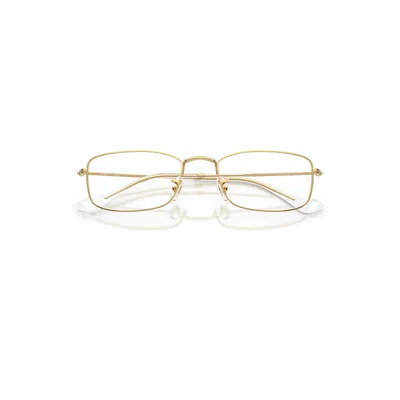 Ray Ban Rb6647 Optics Eyeglasses Arista Gold Frame Clear Lenses Polarized 53-20